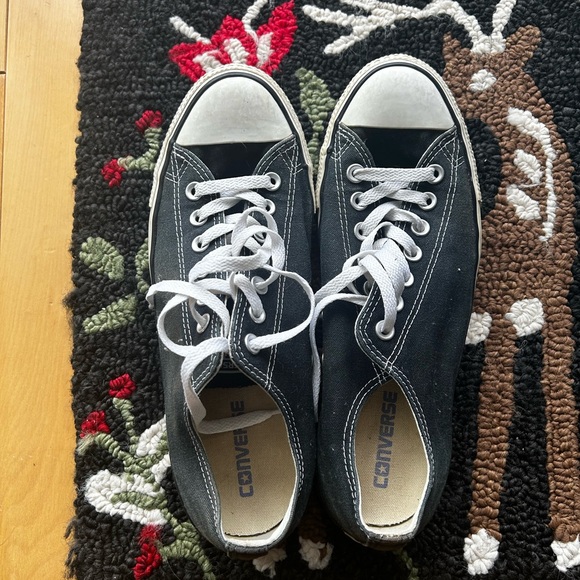 Converse Black and White Lace-Up Sneakers - Picture 1 of 2